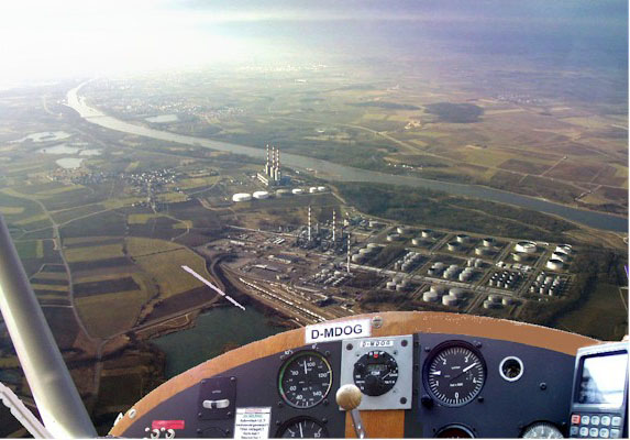 Ein Blick aus dem Cockpit